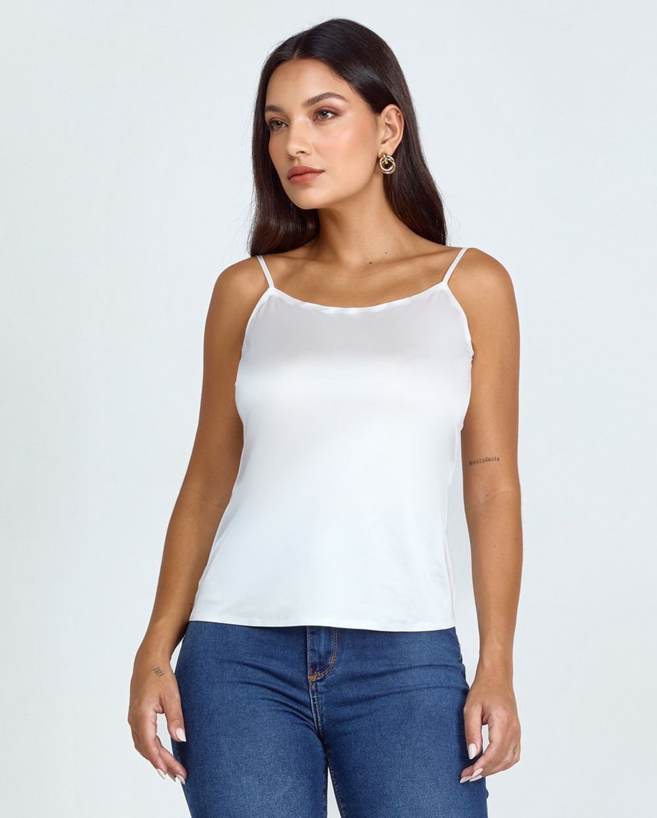 Regata Poliamida Feminina Premium 98001 Branco Consciência