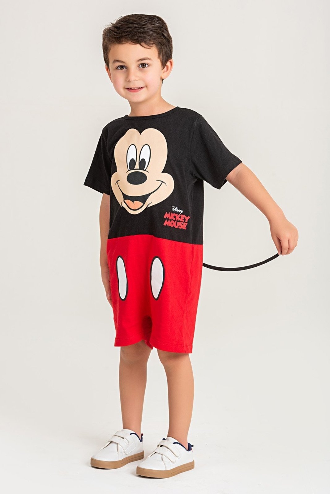 Infantil – Macacão Disney Mickey Mouse Disney Preto e Vermelho