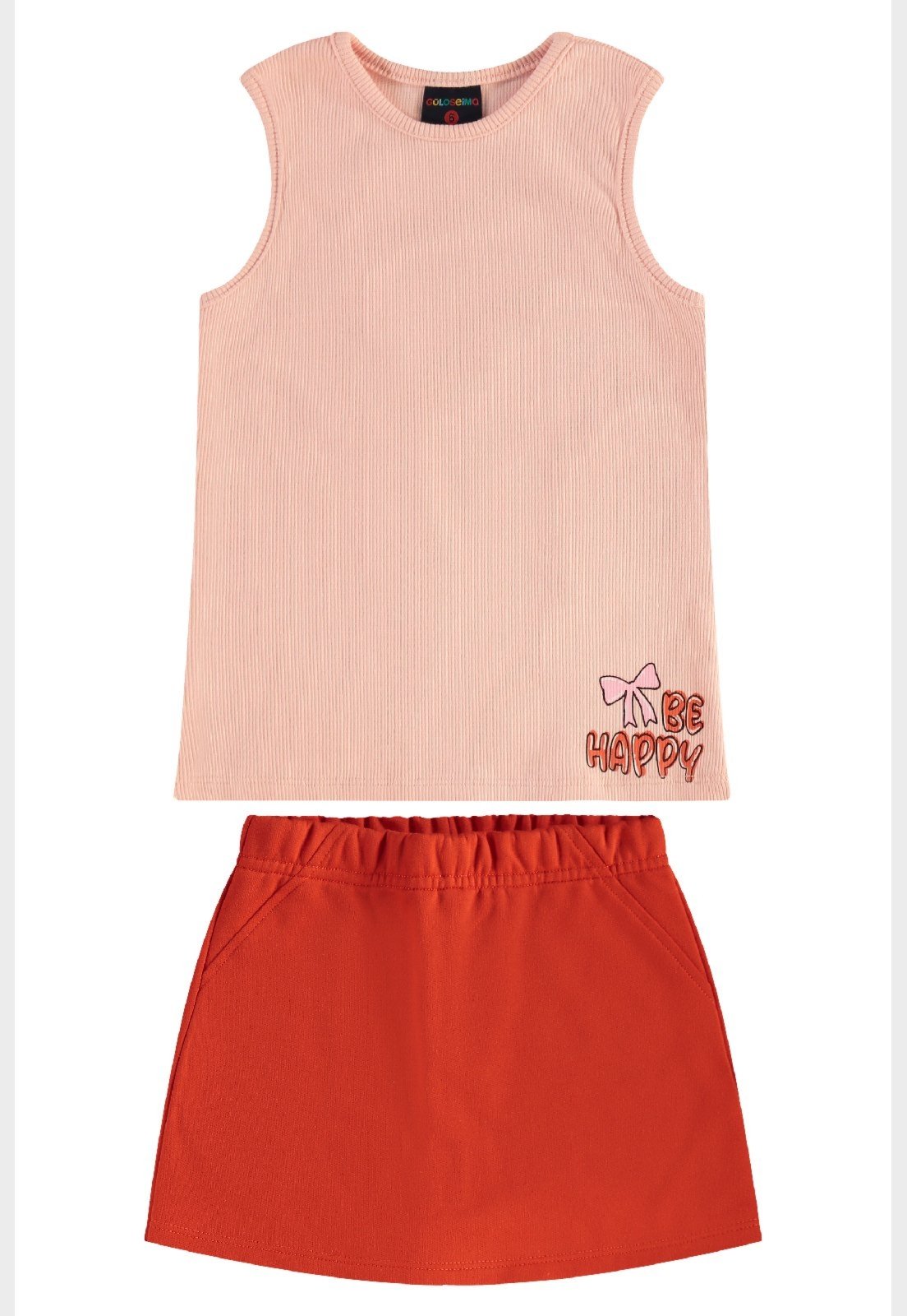 Vista 2 Infantil - Conjunto Regata e Short-Saia Guloseima vermelho GULOSEIMA vermelho
