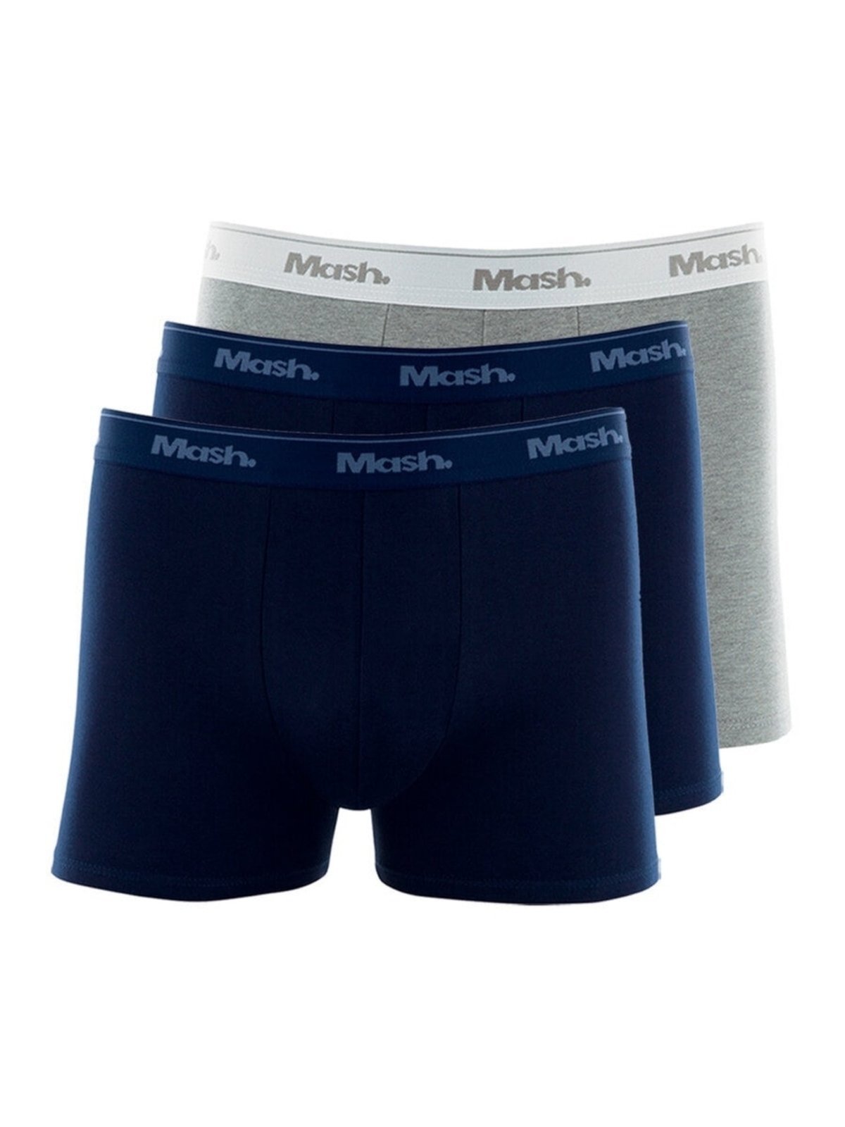 Kit com 3 Cuecas Boxer Mash 170.26 Azul Marinho