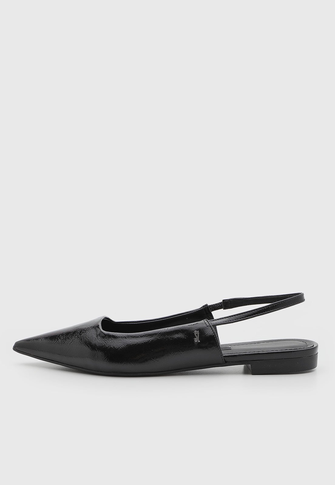 Sapatilha Feminina Santa Lolla Slingback Bico Fino Preto