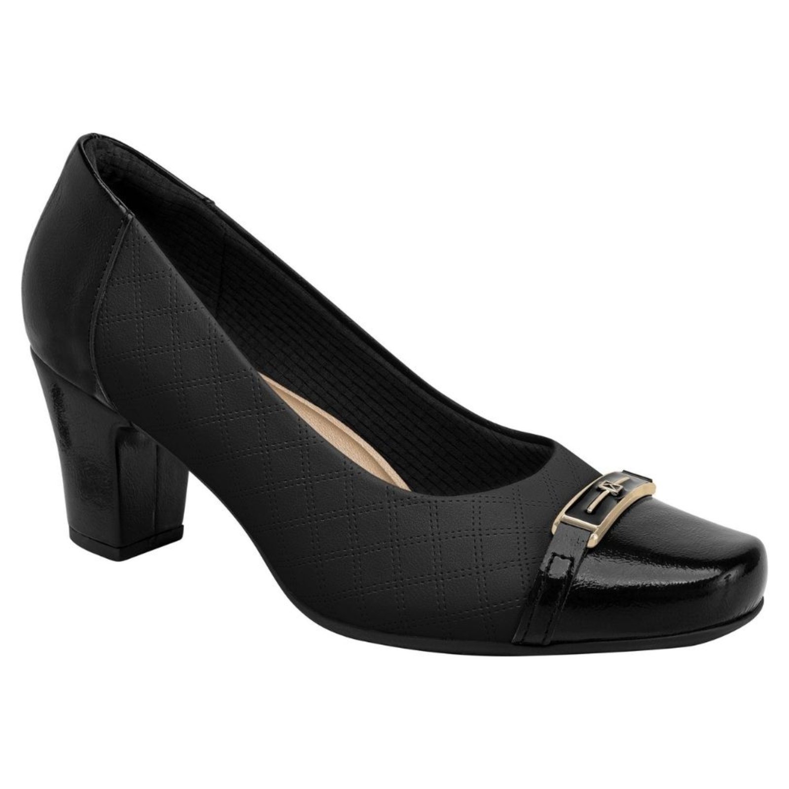 Sapato Feminino Salto Médio Preto Piccadilly 344002-03