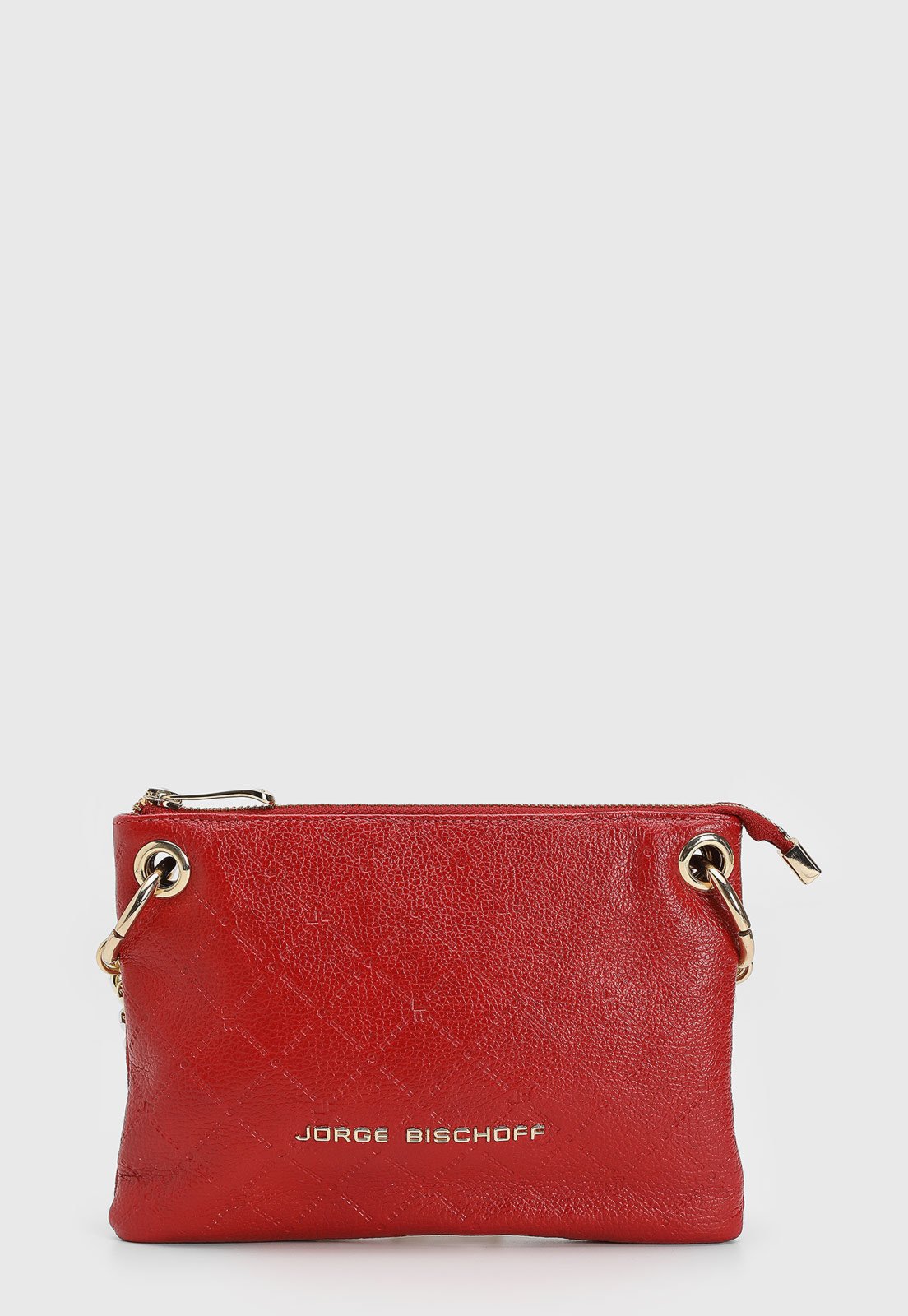Bolsa Feminina Jorge Bischoff Corrente Texturizada Vermelha