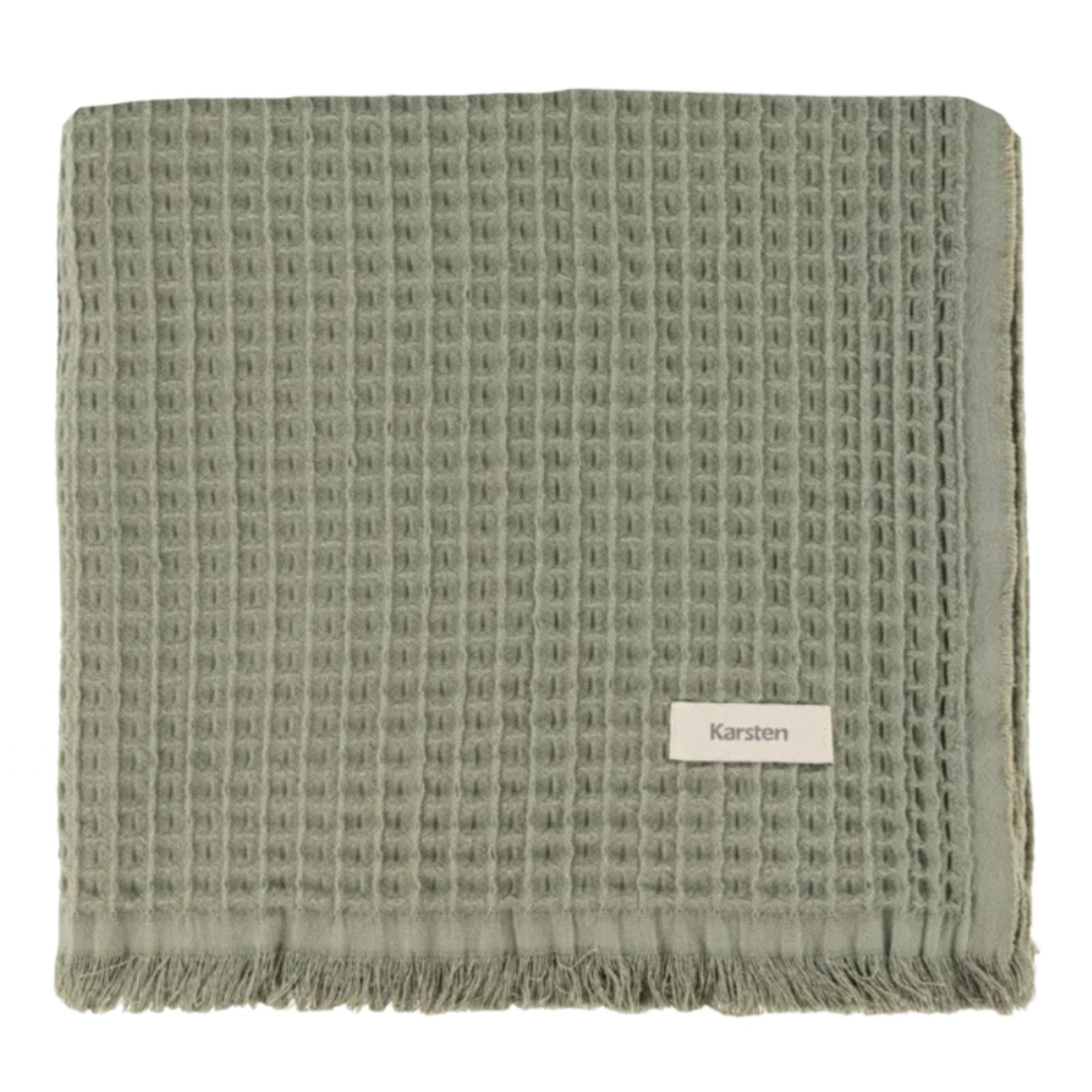 Manta Decorativa Karsten Algodão Piquet Denver Verde Pistache