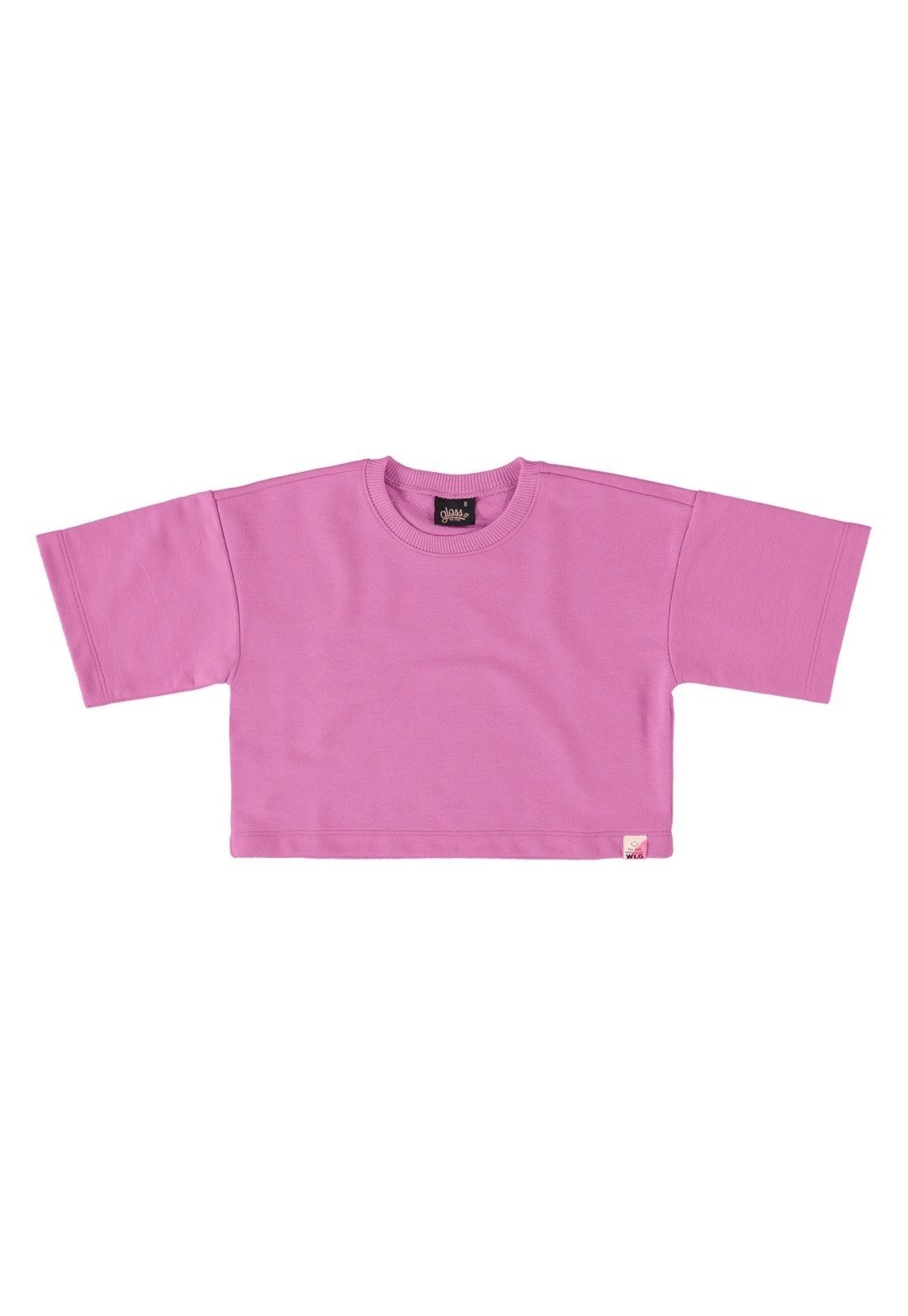 Infantil – Blusa Cropped Básica Gloss Lilás