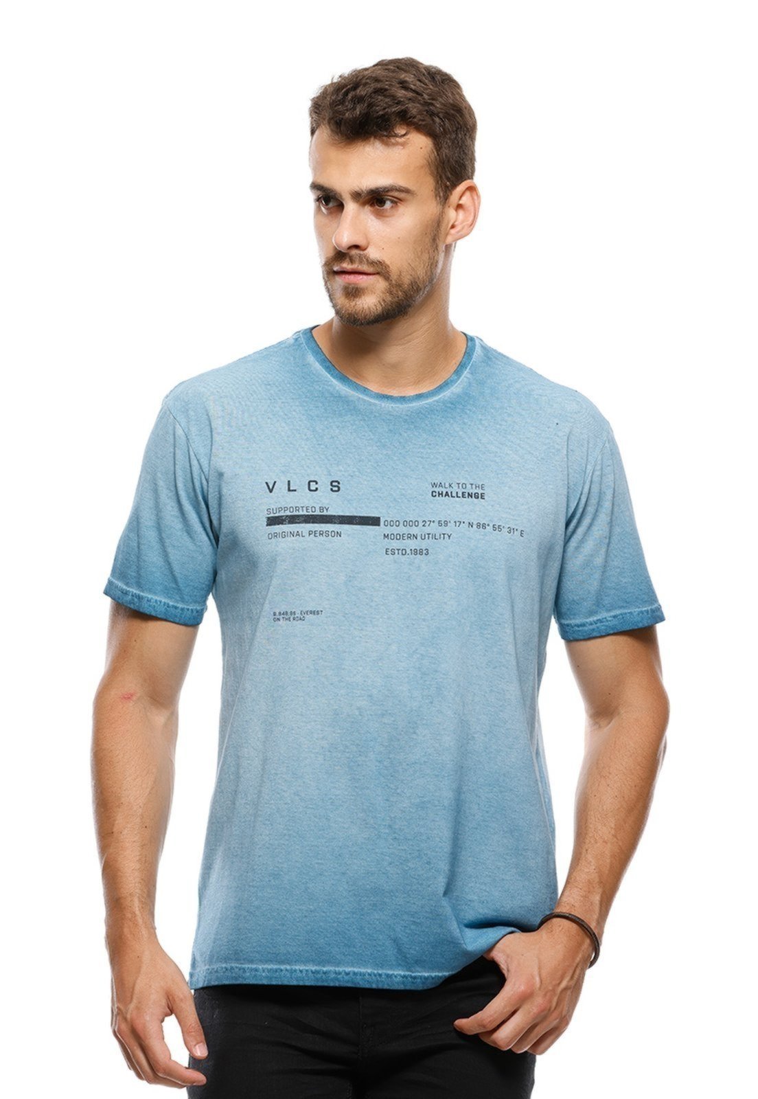 Vista 3 Camiseta Masculina Manga Curta Especial VLCS VLCS VIOLAÇÕES azul VLCS VIOLAÇÕES azul