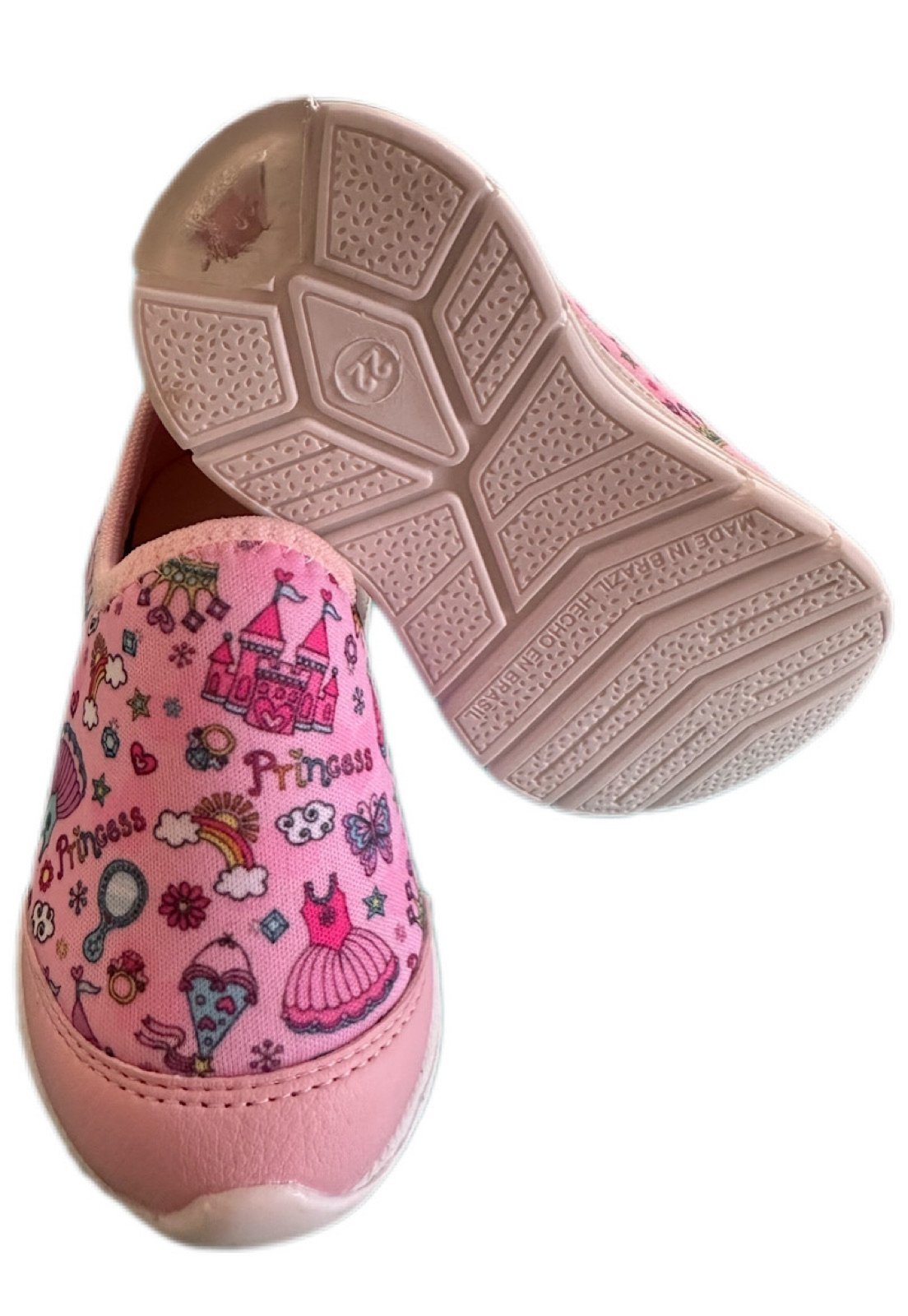 Vista 3 Infantil - Tênis Solzim Calce fácil Pricesa rosa Solzim rosa