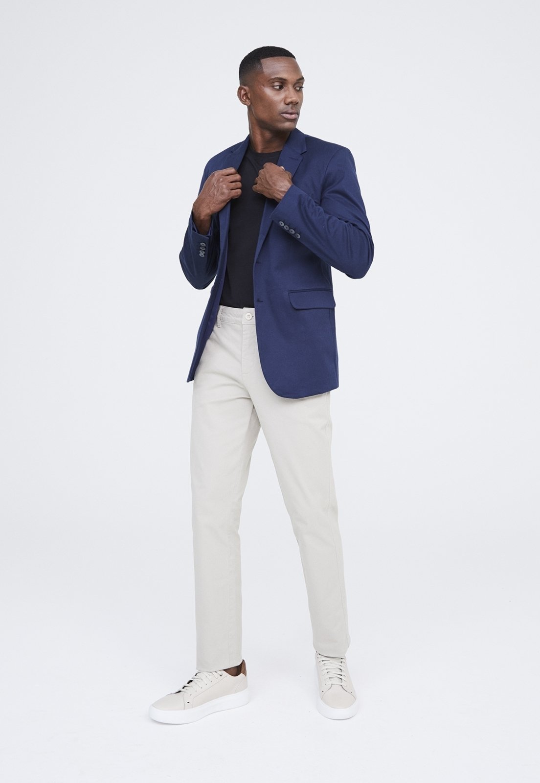 Calça Sarja Traymon Chino Regular Bege