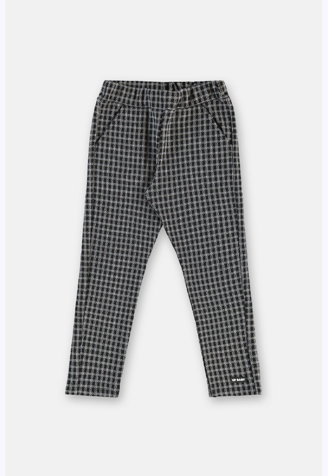 Infantil - Calça Menina Jacquard Pied-Poule Up Baby Preto