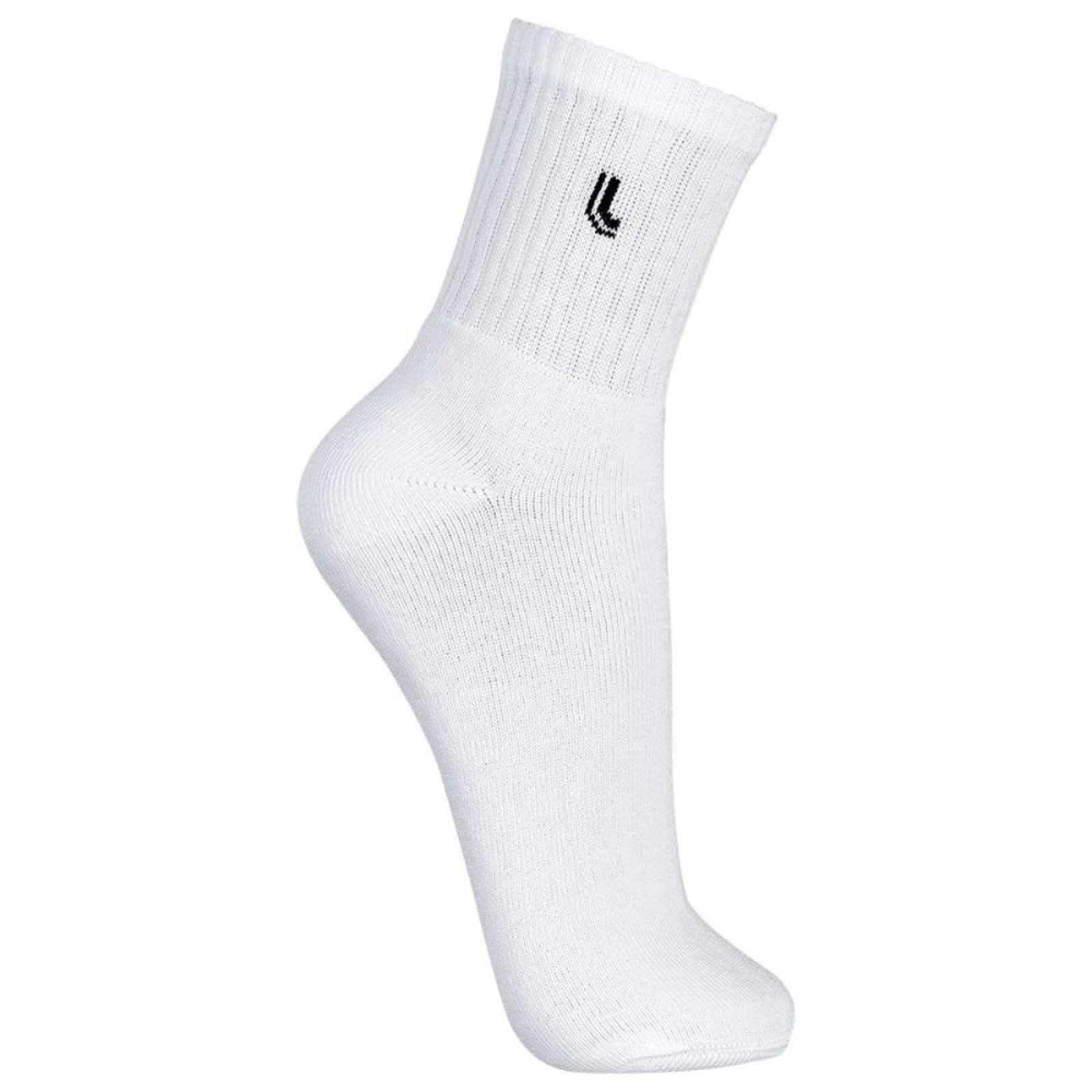 Vista 3 Kit 3 Pares Meia Lupo Masculino Cano Alto Sport 3245 Preto/Cinza branco Lupo branco