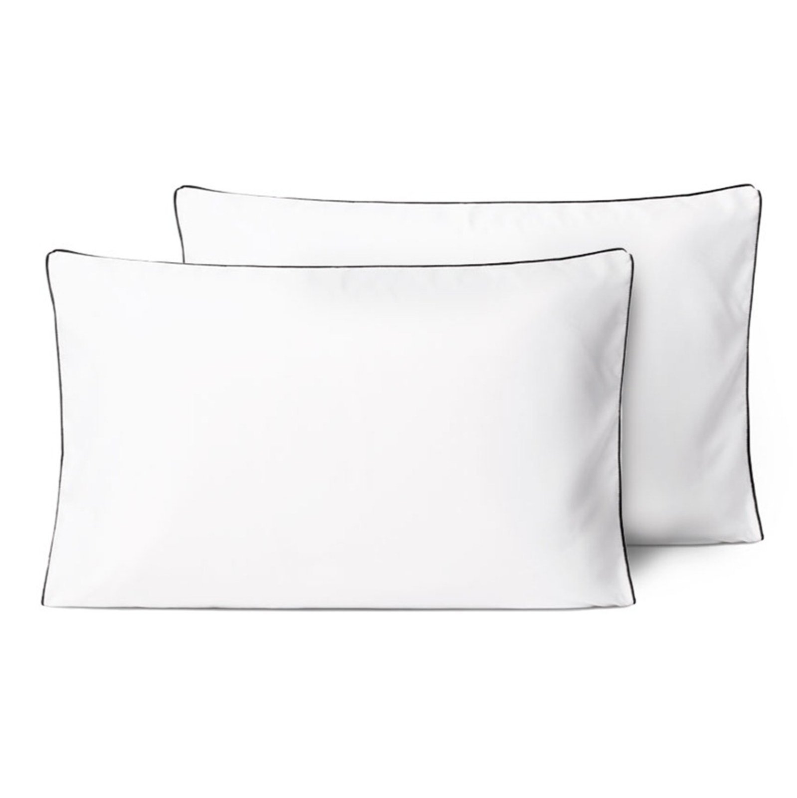 Kit 2 Fronhas Casa Modelo Enxovais 50cm x 70cm Micropercal 200 Fios Linea Preto