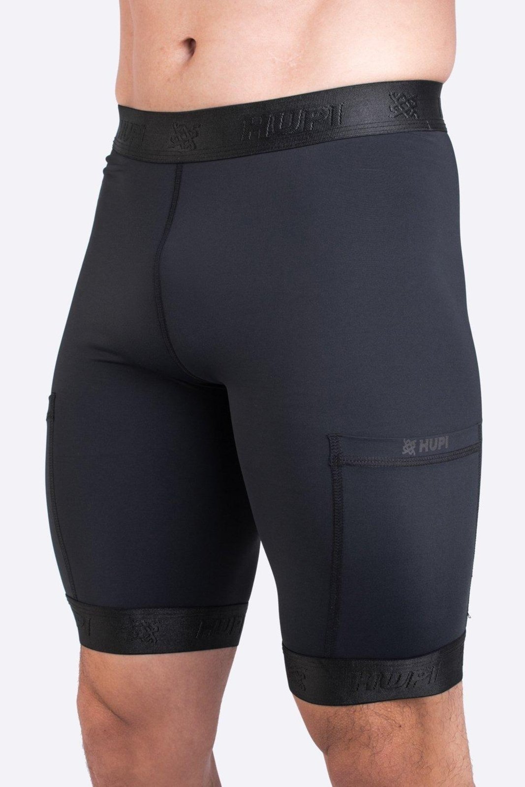 Bermuda de Compressao Masculina HUPI Run Pro Preto