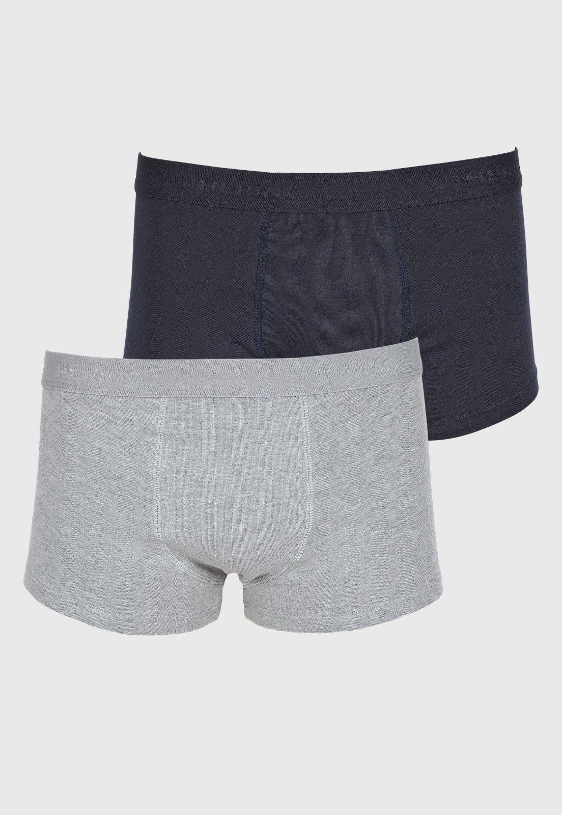 Kit Cueca Boxer Masculina Hering Algodão Cós Elástico Azul Marinho