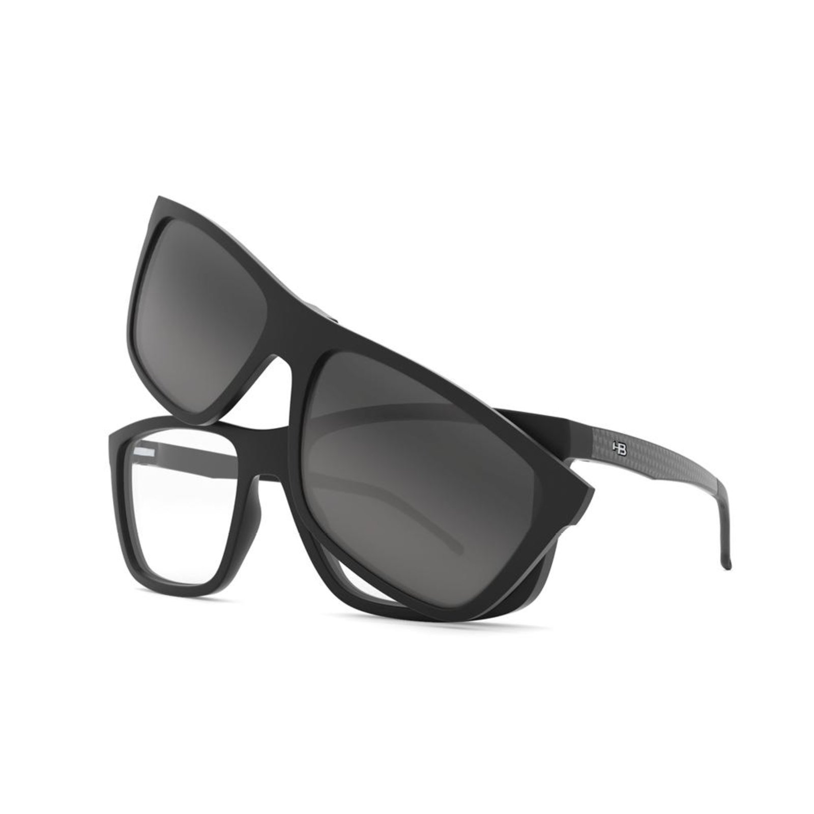 Armação de Óculos HB Switch 0380 Carbon – Clip On Polarizado
