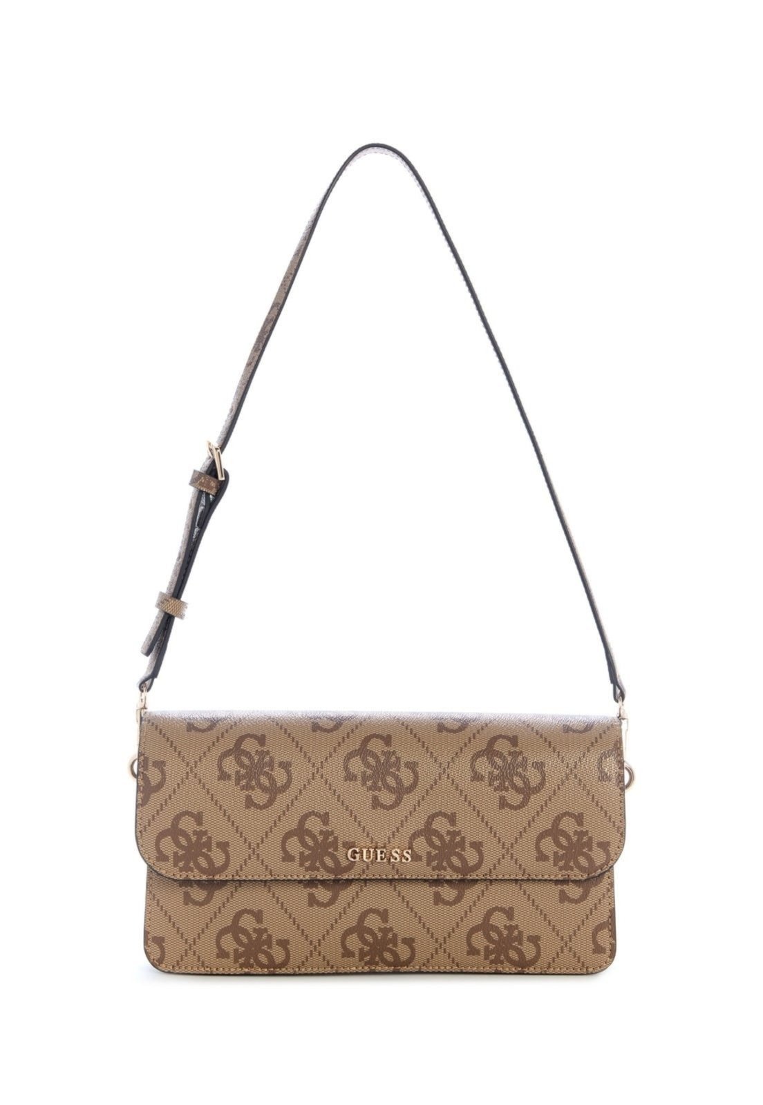 Vista 2 Bolsa Guess Sadie Flap Shoulder Bag Bege amarelo Guess amarelo