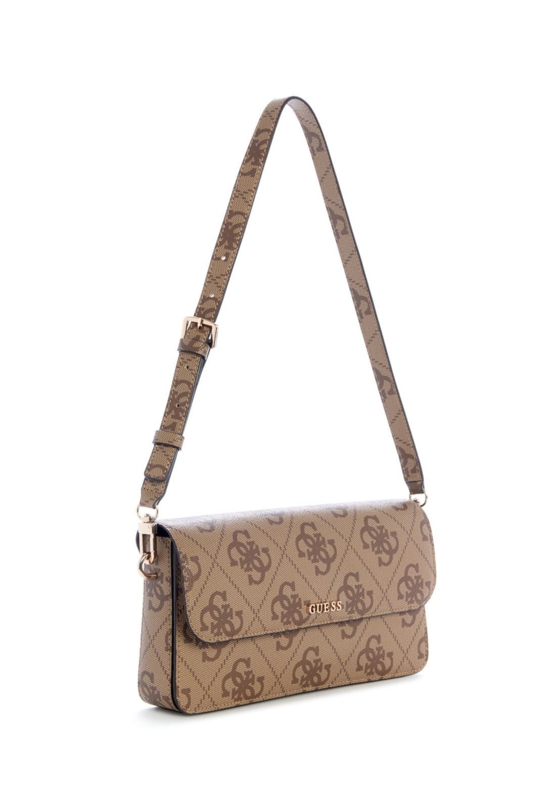 Vista 3 Bolsa Guess Sadie Flap Shoulder Bag Bege amarelo Guess amarelo