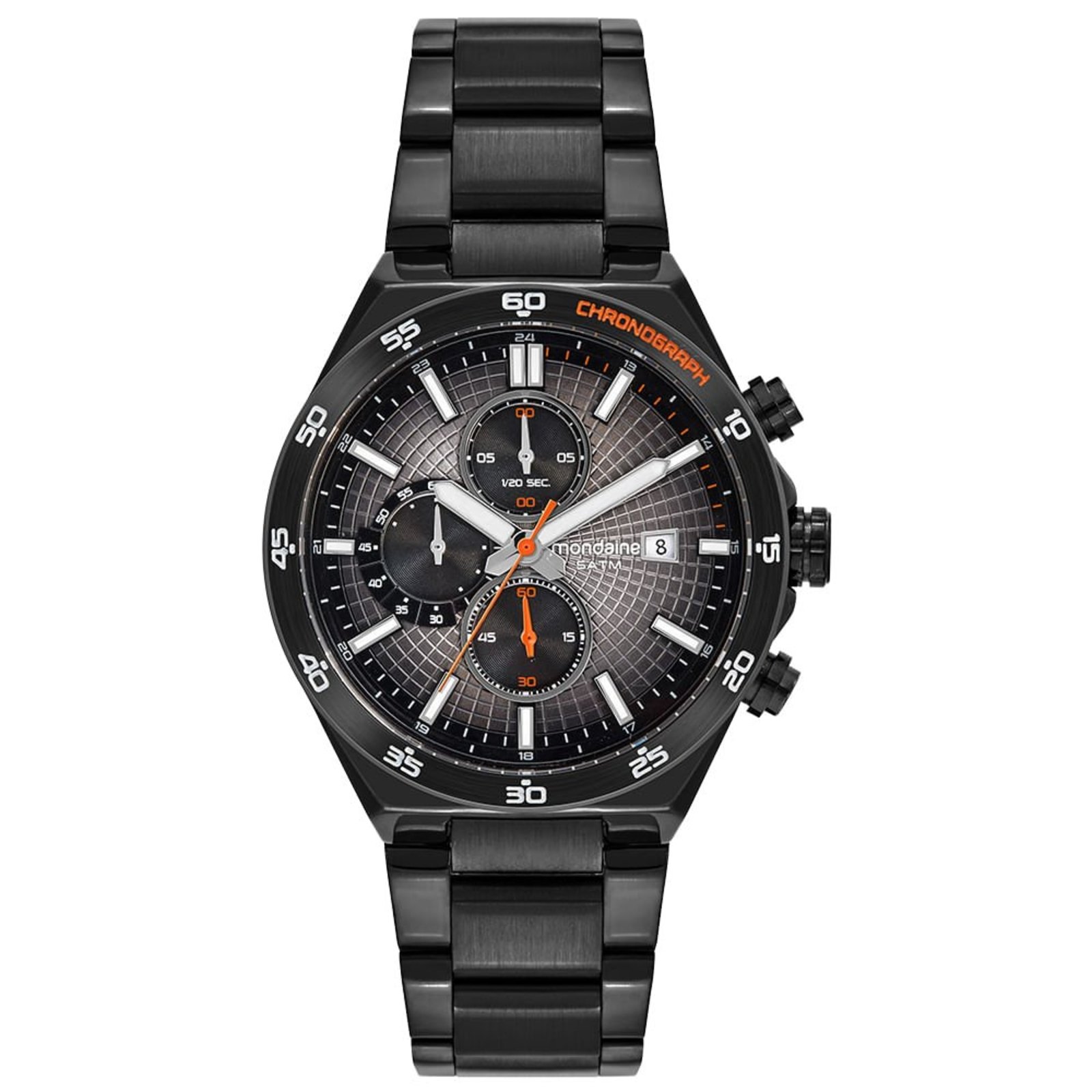 Relógio Mondaine Masculino Cronógrafo Preto Texturizado Mondaine