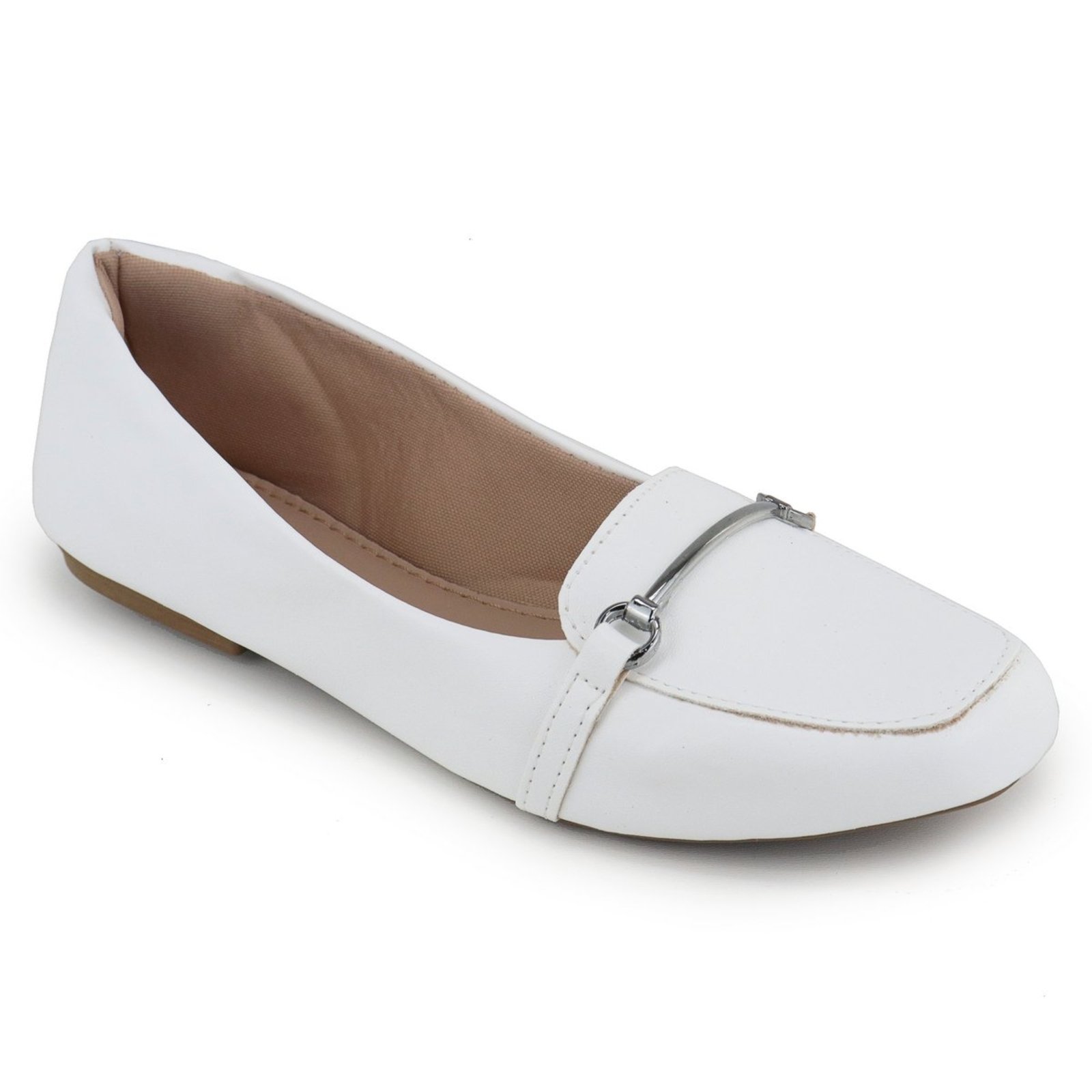 Sapatilha Mocassim Feminina Branca Confortável Sapatos Feminina Elegante