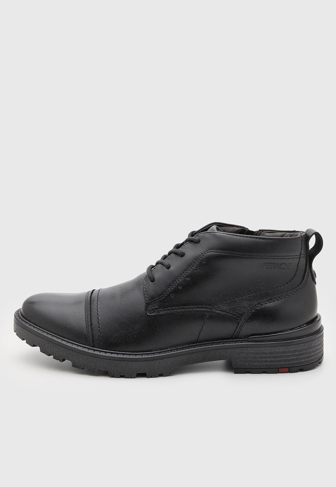 Bota Coturno Masculina Ferracini Couro Preta