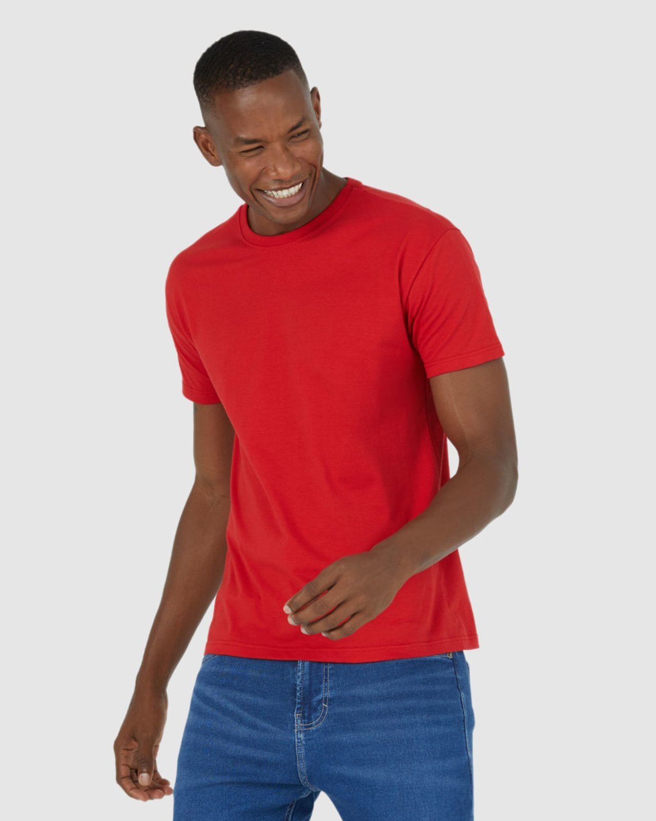 Camiseta Básica Masculina Gola Texturizada Em Algodão