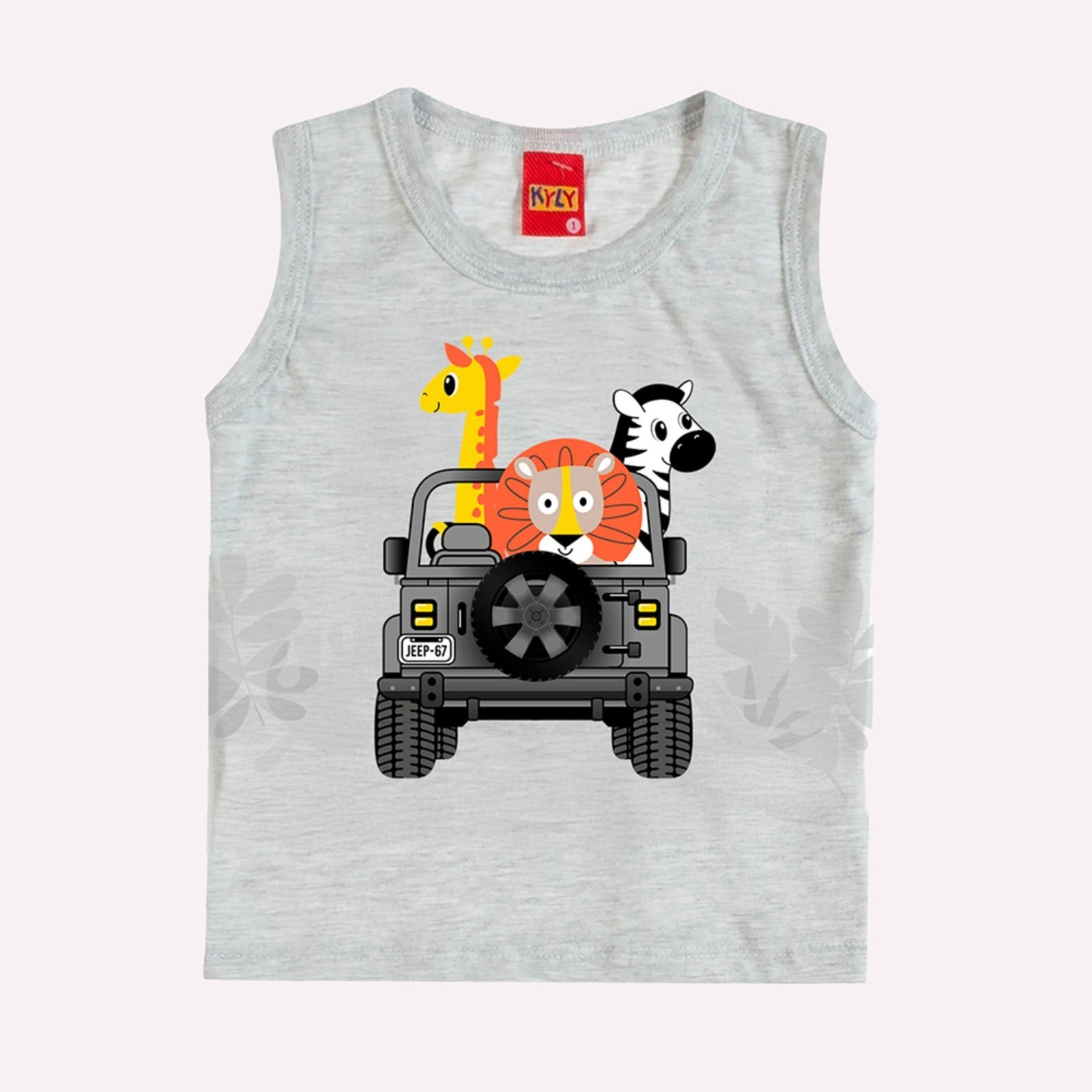 Vista 3 Infantil - Conjunto Menino Bichinhos Kyly cinza Kyly cinza