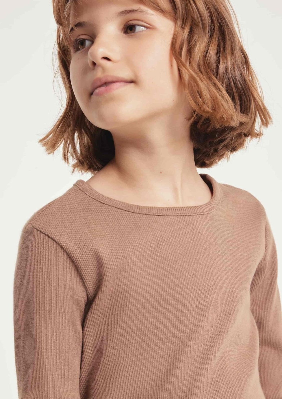 Infantil - Blusa Manga Longa Menina Em Ribana Hering