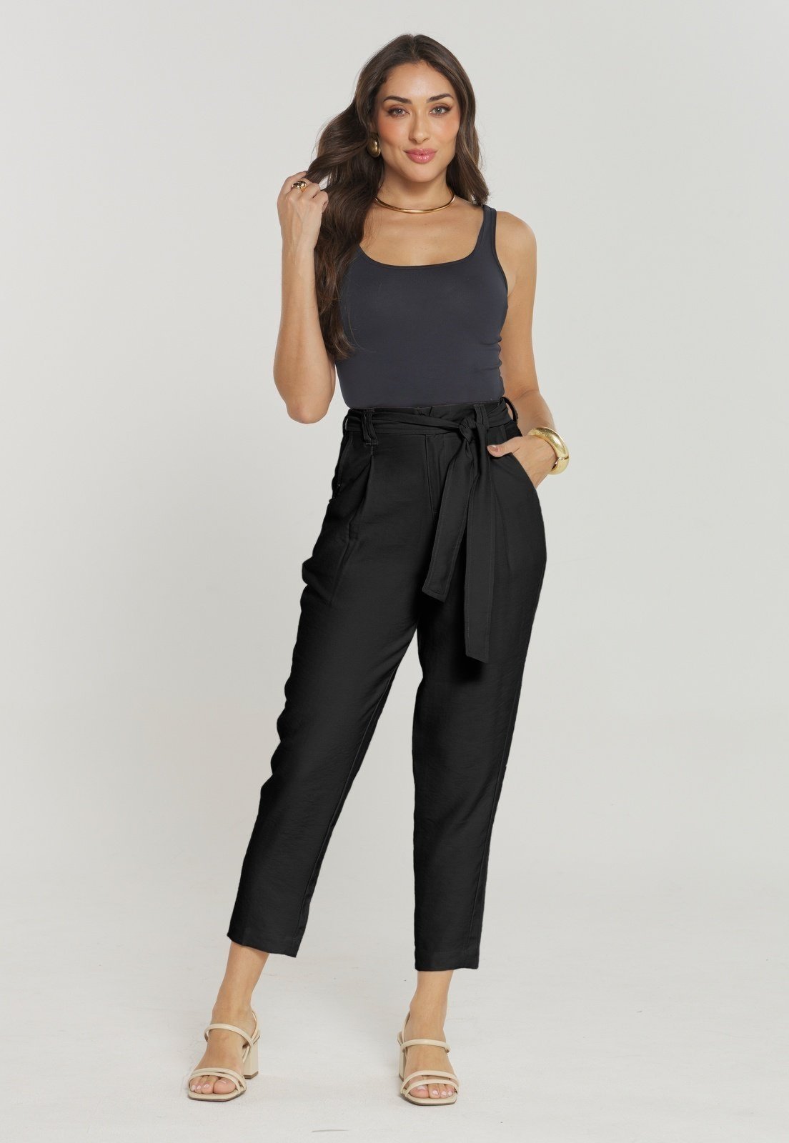 Calça Rudély Com Amarração Preto