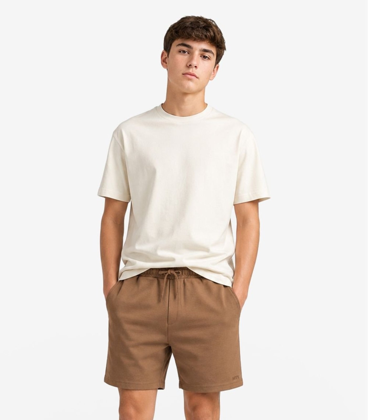Infantil - Bermuda Masculina Piquet Verona Com Bolso Minty Marrom