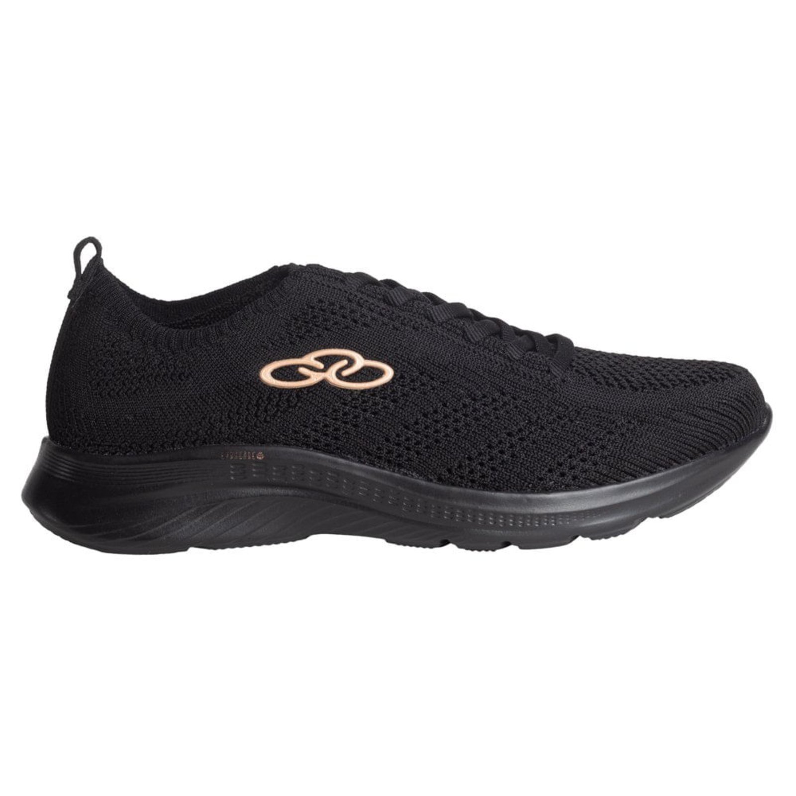Tênis Feminino Olympikus Ultraleve Knit Esportivo Preto/Bege