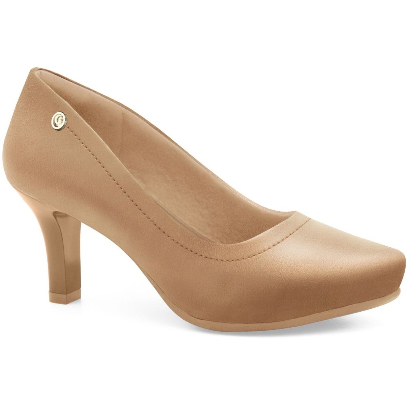 Sapato Feminino Salto Médio Meia Pata Comfortflex 2685301 - Macchiato
