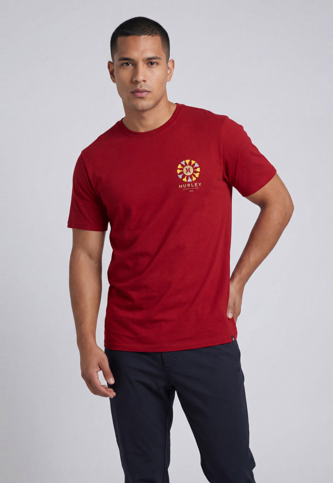 Camiseta Masculina Hurley Silk Reborn Vermelha