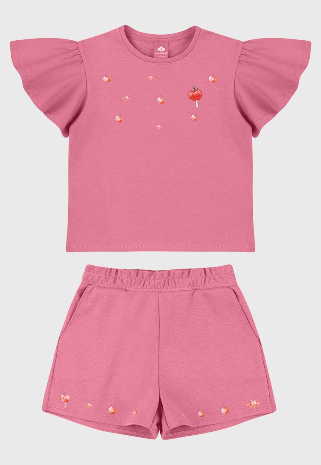 Conjunto Lilica Ripilica Babado Detalhes Rosa