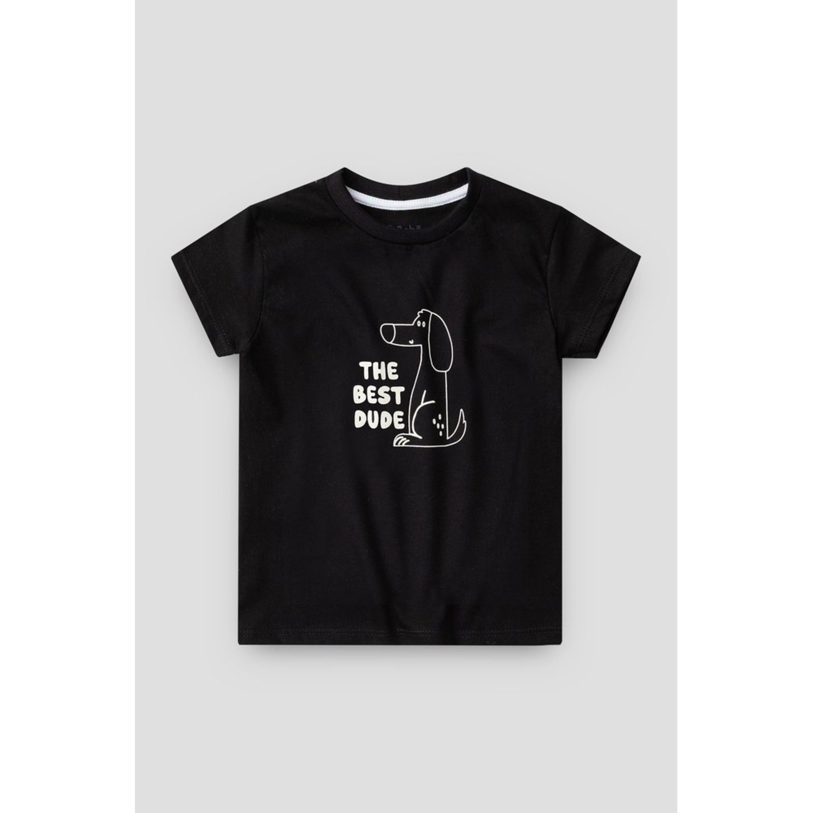 Infantil - Camiseta do Papai Preta Cachorro Dude