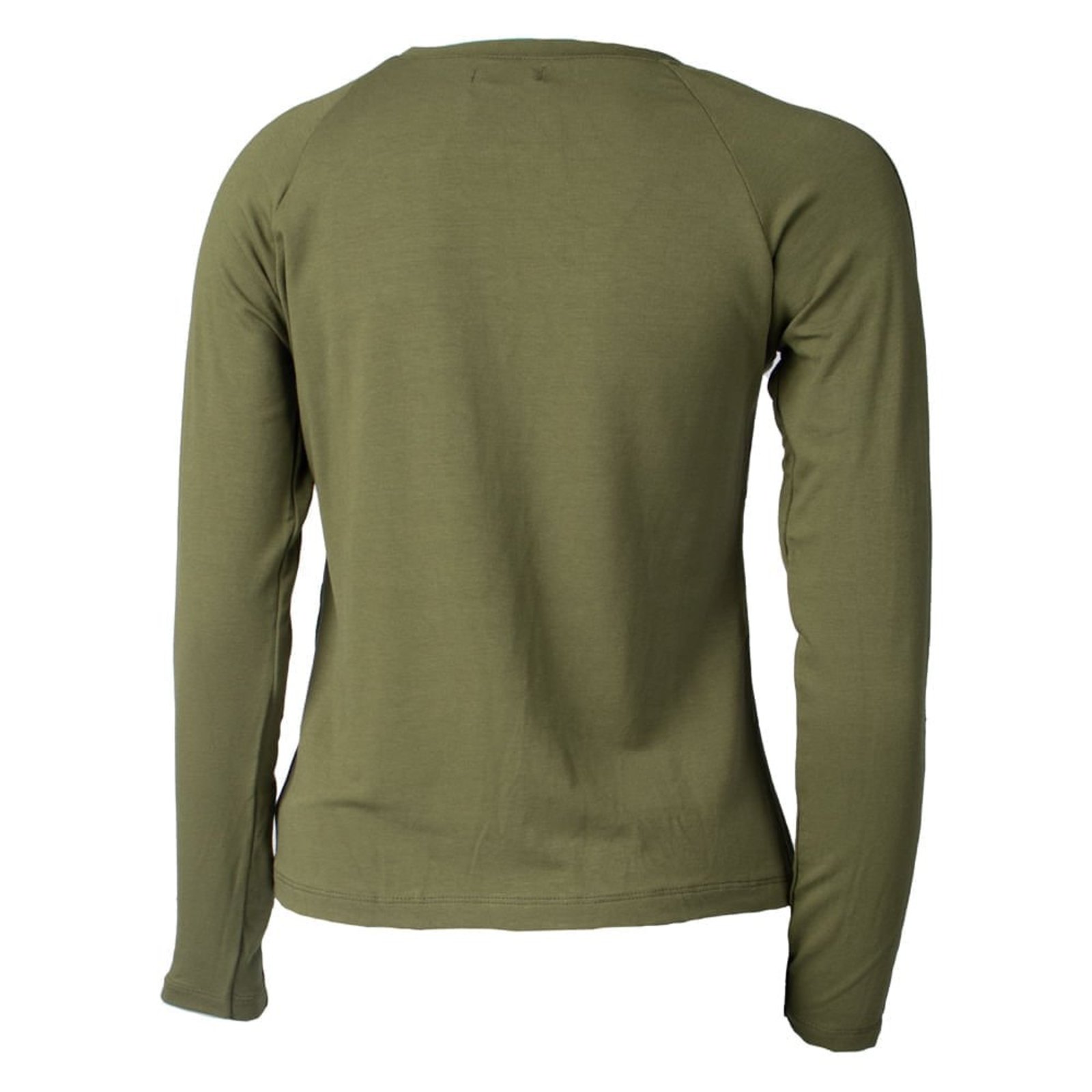 Vista 3 Blusa Feminina Giraffe Malha Básica Militar verde Giraffe verde