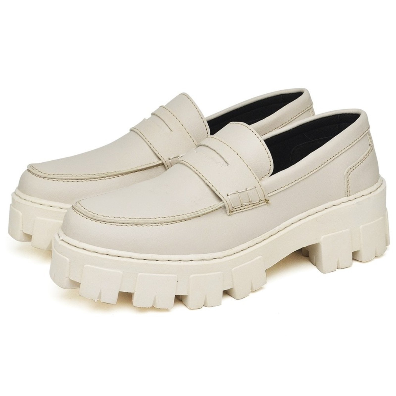 Sapato Mocassim Feminino DUBUY 1404FG Creme