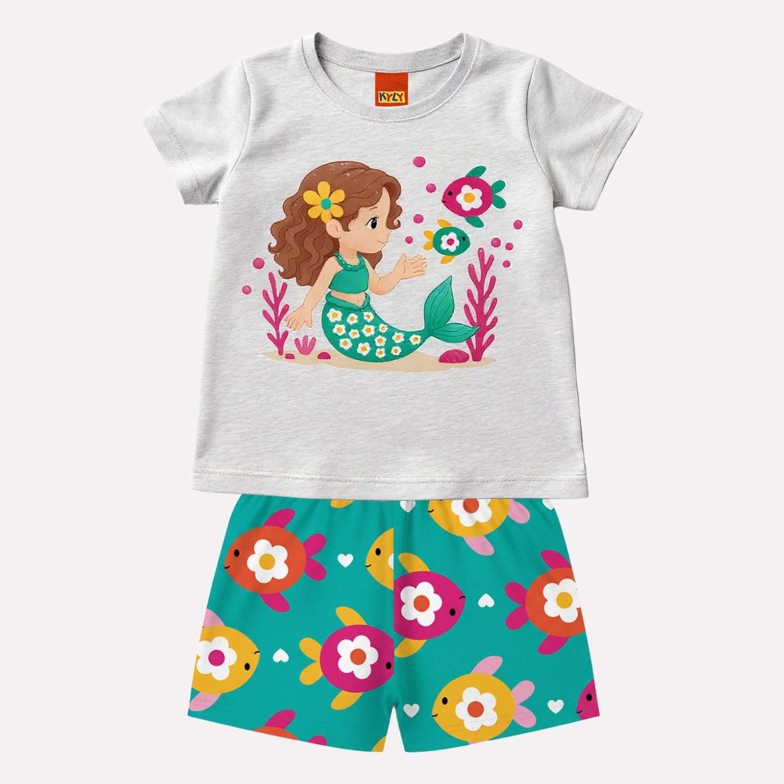 Infantil - Conjunto Menina Fundo do Mar Kyly