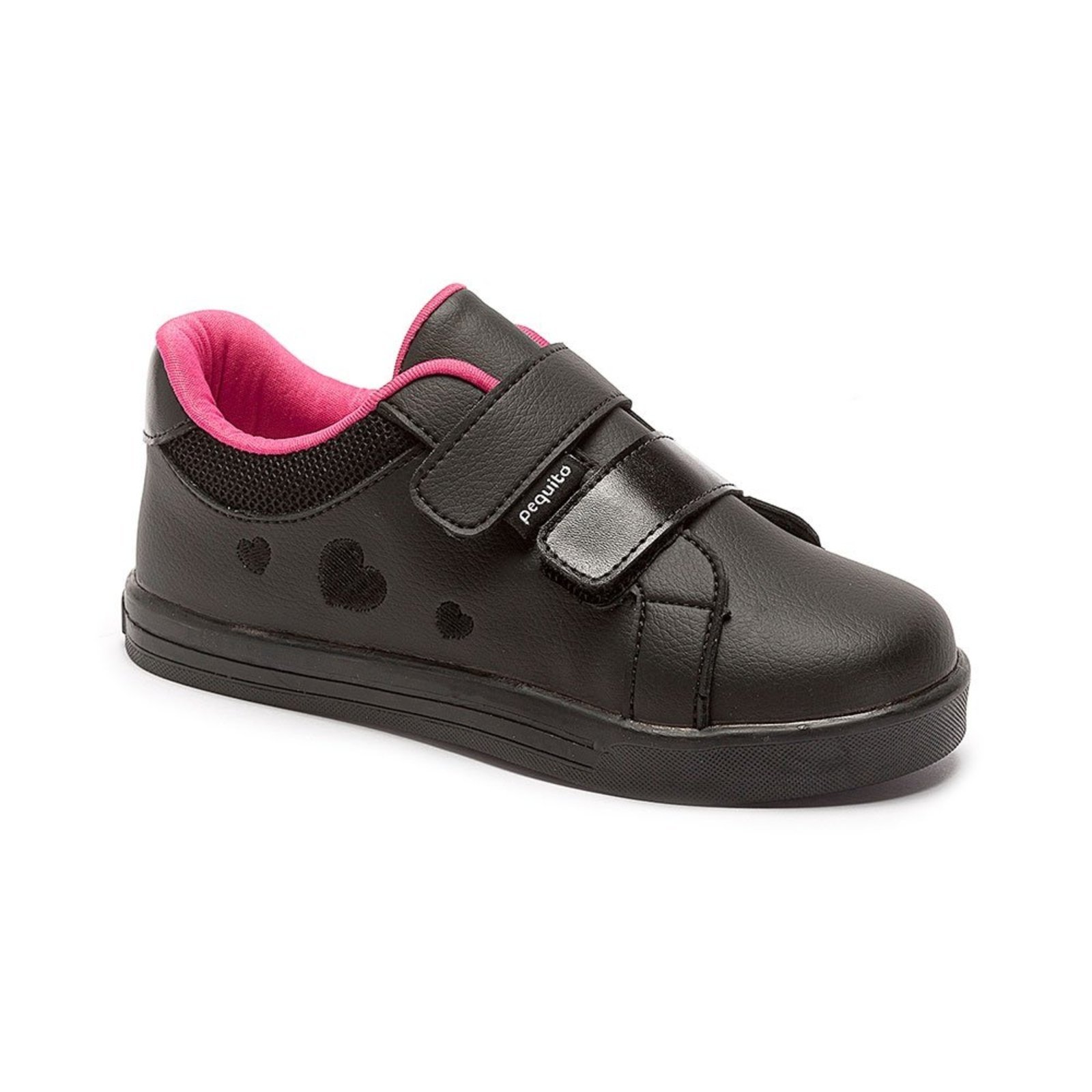 Vista 3 Infantil - Tênis Feminino Jogging Menina Escolar Pequito preto Pequito preto