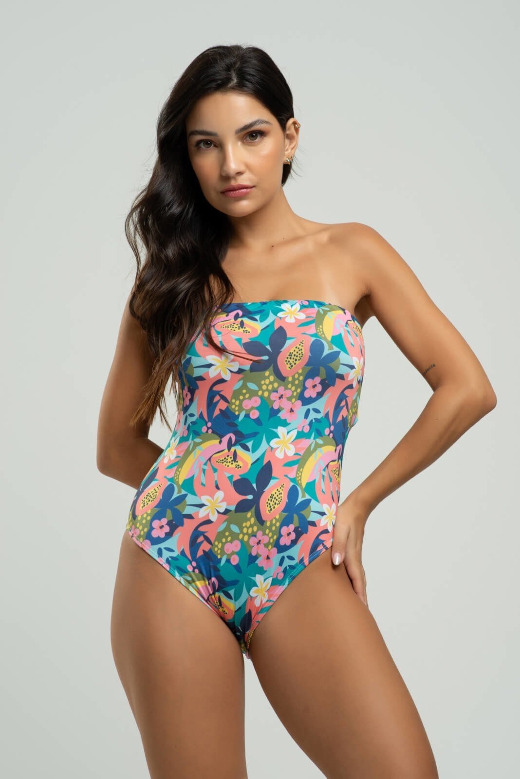 Body Maiô Tomara Que Caia Estampado Moda Praia Feminina Vicbela Flor