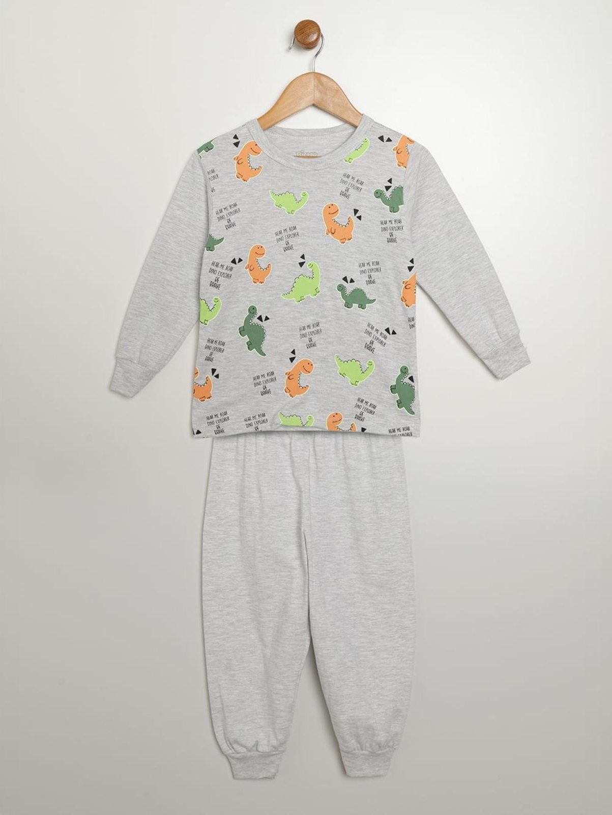 Pijama Longo Brilha Escuro Para Menino - MESCLA