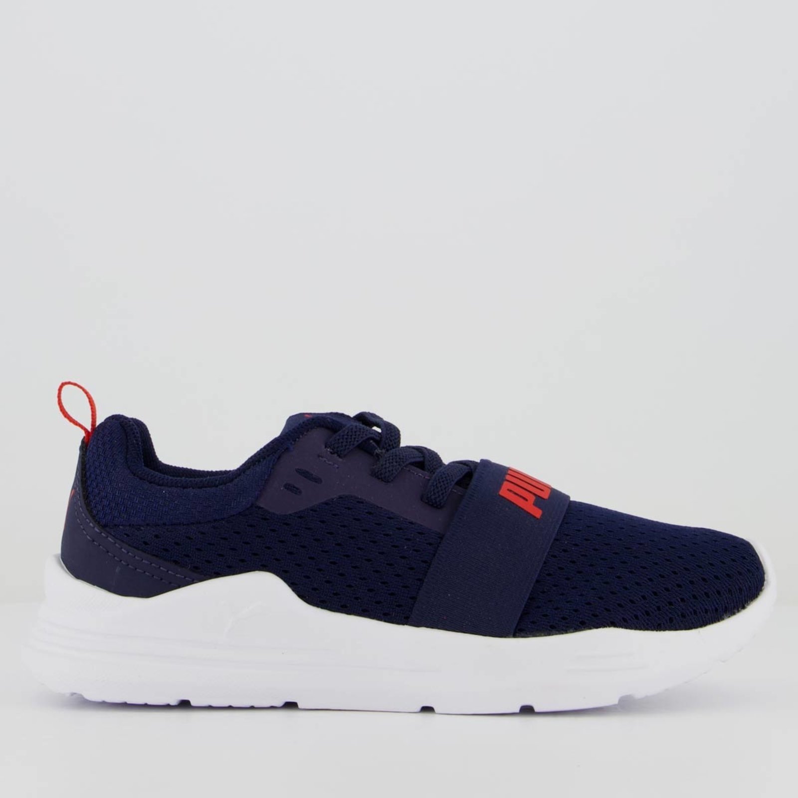 Tênis Puma Wired Run PS BDP Marinho e Vermelho