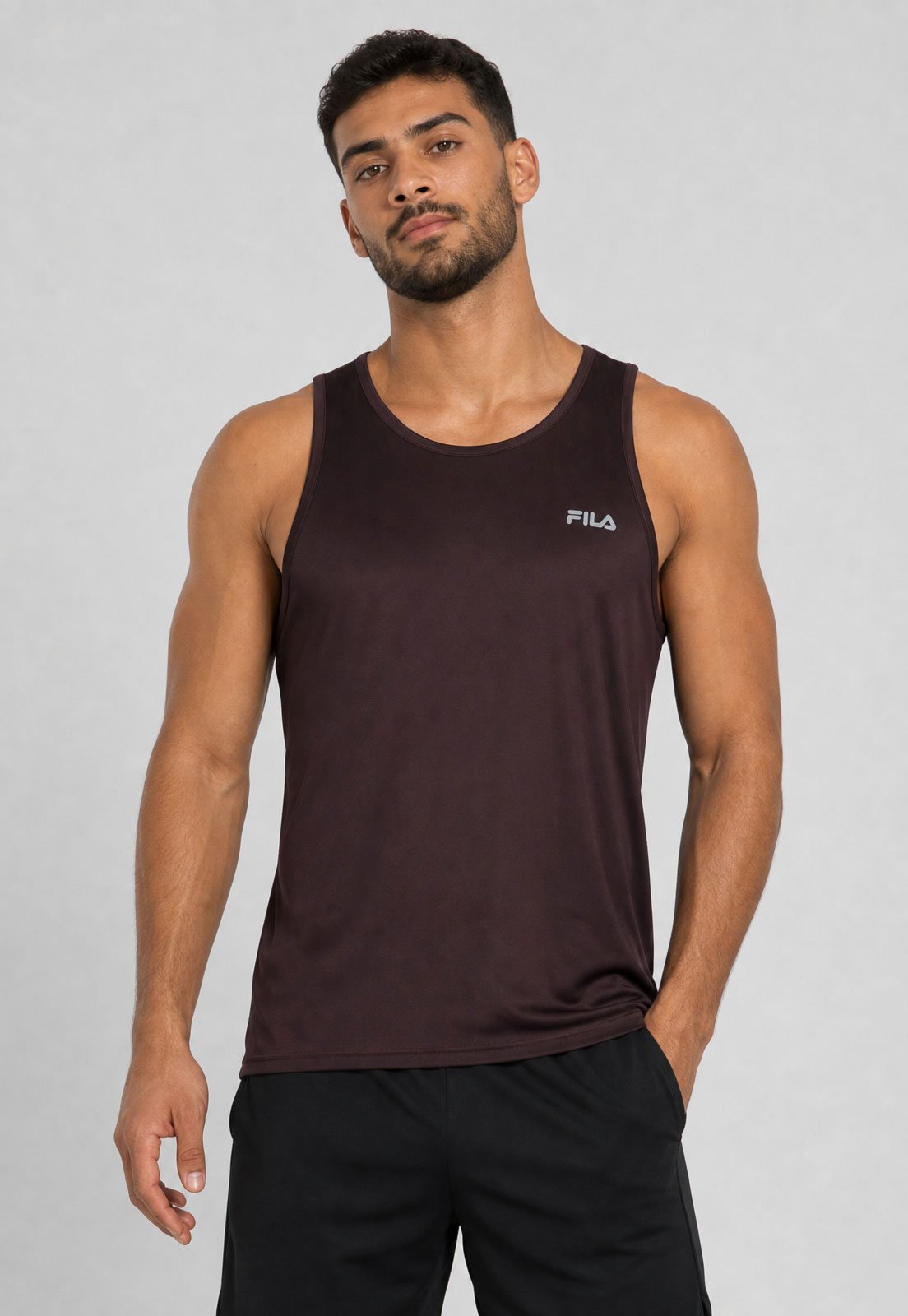 Regata Masculina Fila Basic Sports II Marrom