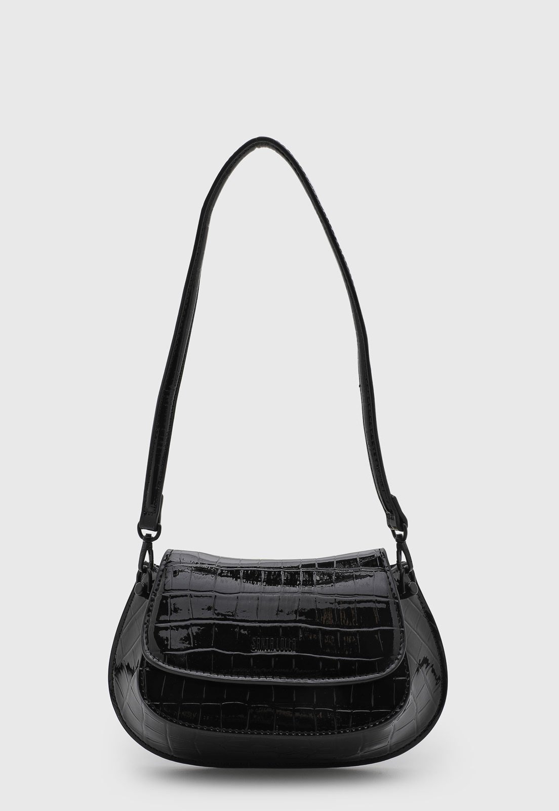 Bolsa Feminina Santa Lolla Croco Preta