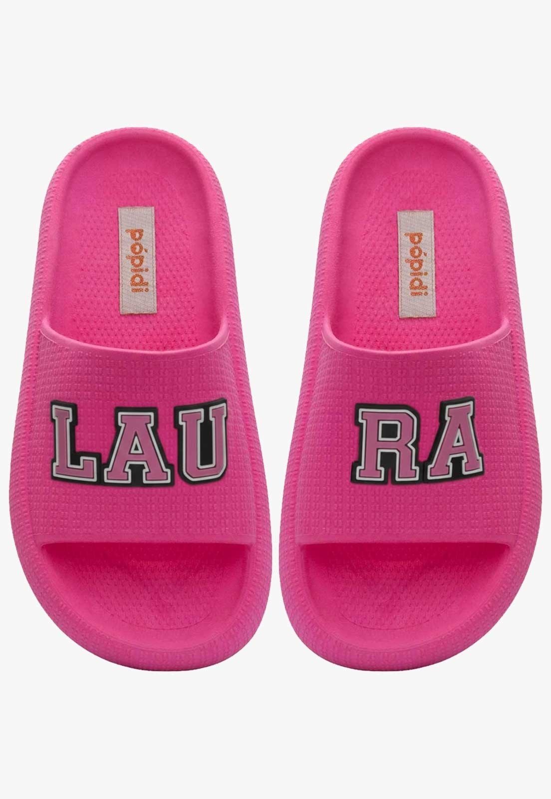 Infantil - Chinelo Pópidi Personalizado LAURA Estilo Nuvem Pink