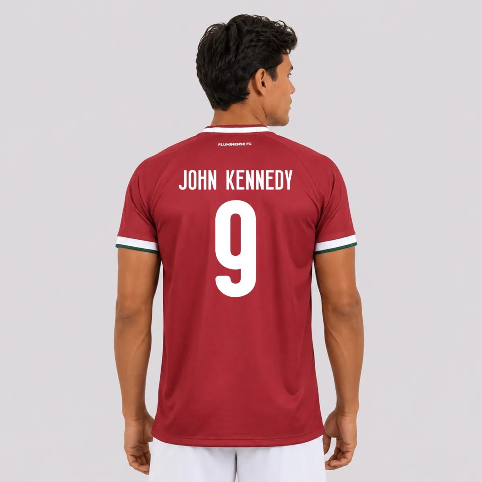 Camisa Fluminense 9 John Kennedy Bordô e Verde