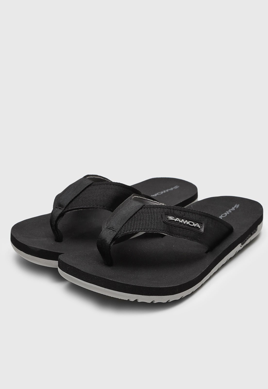 Vista 3 Chinelo Samoa Logo preto Samoa preto