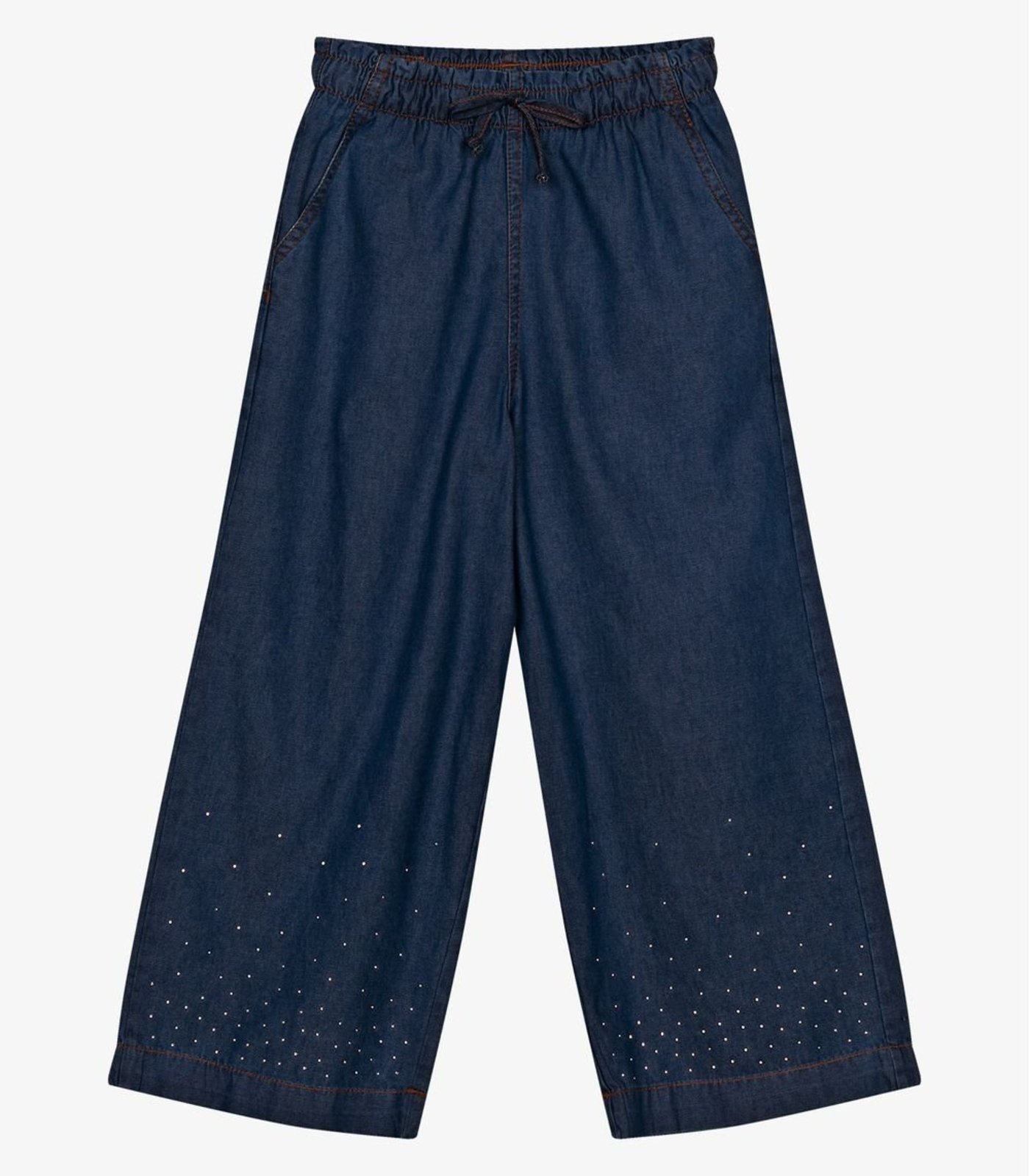 Infantil - Calça Jeans Wide Leg Trick Nick Azul