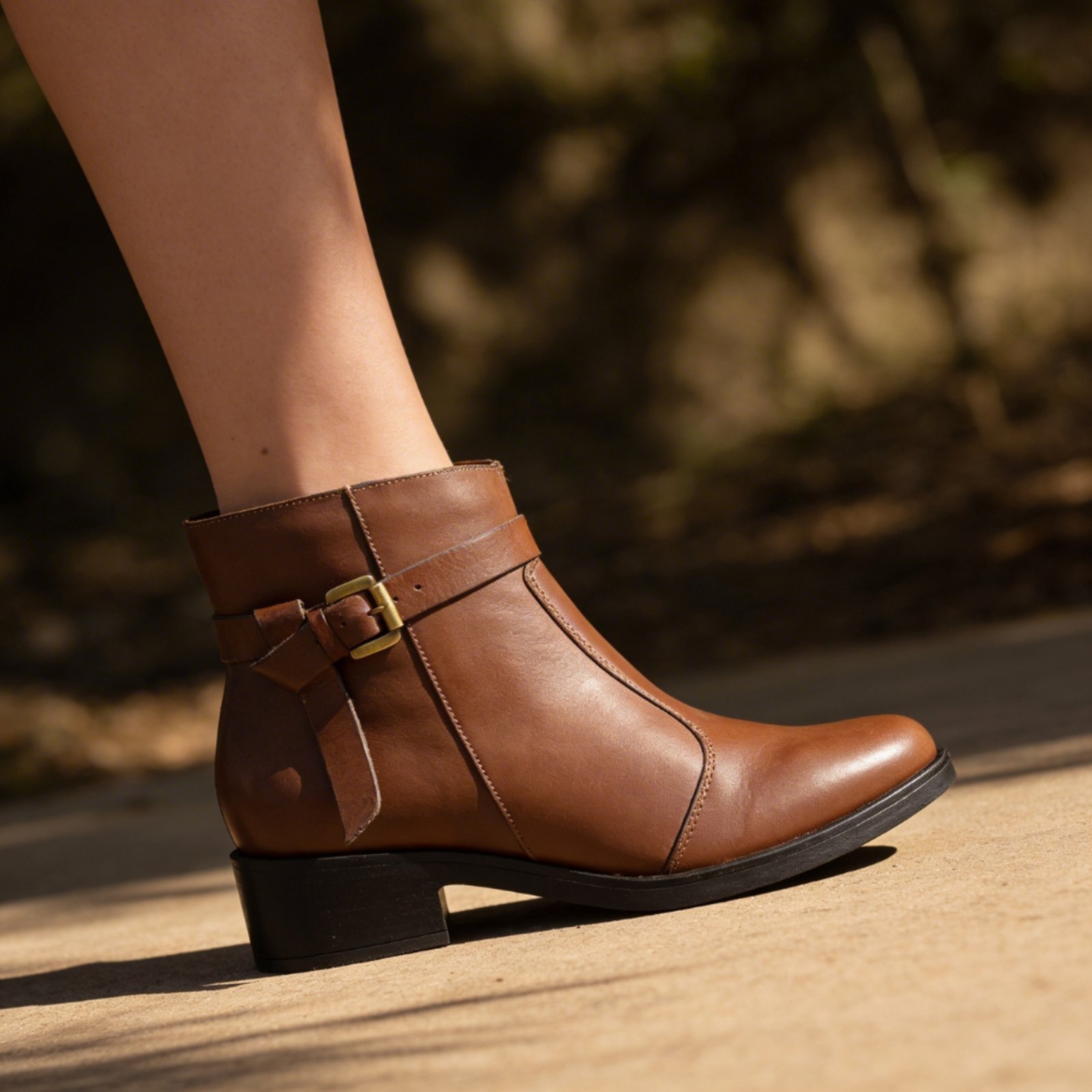 Bota Casual Feminina Em Couro Cano Curto Moda Maria Paula Cacau