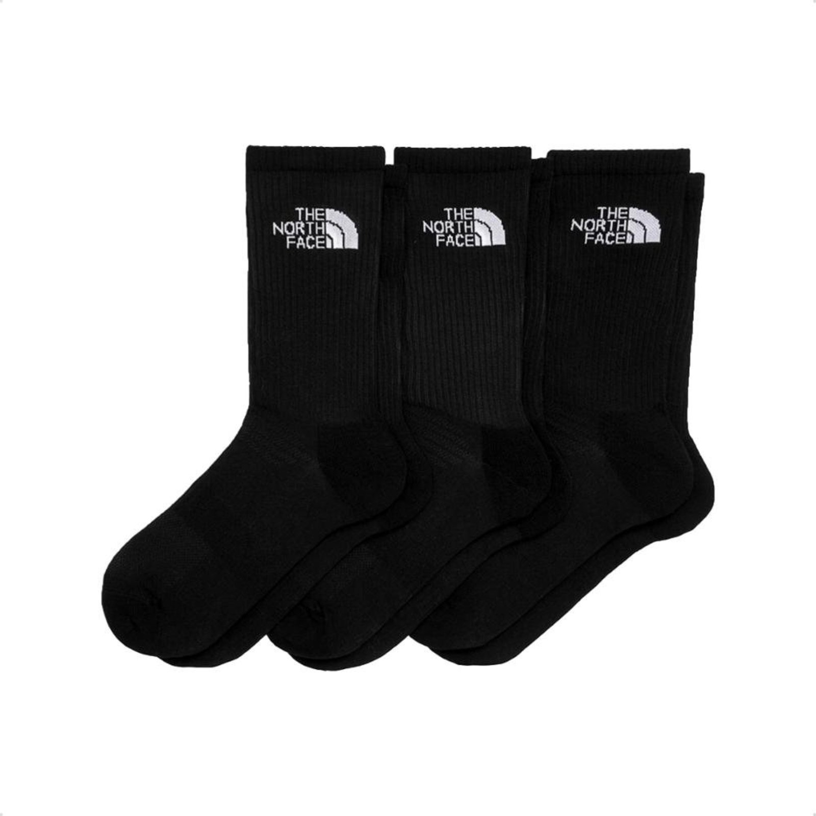 Meia The North Face Unissex Multi Sport Cush Crew 3 Pares Preto