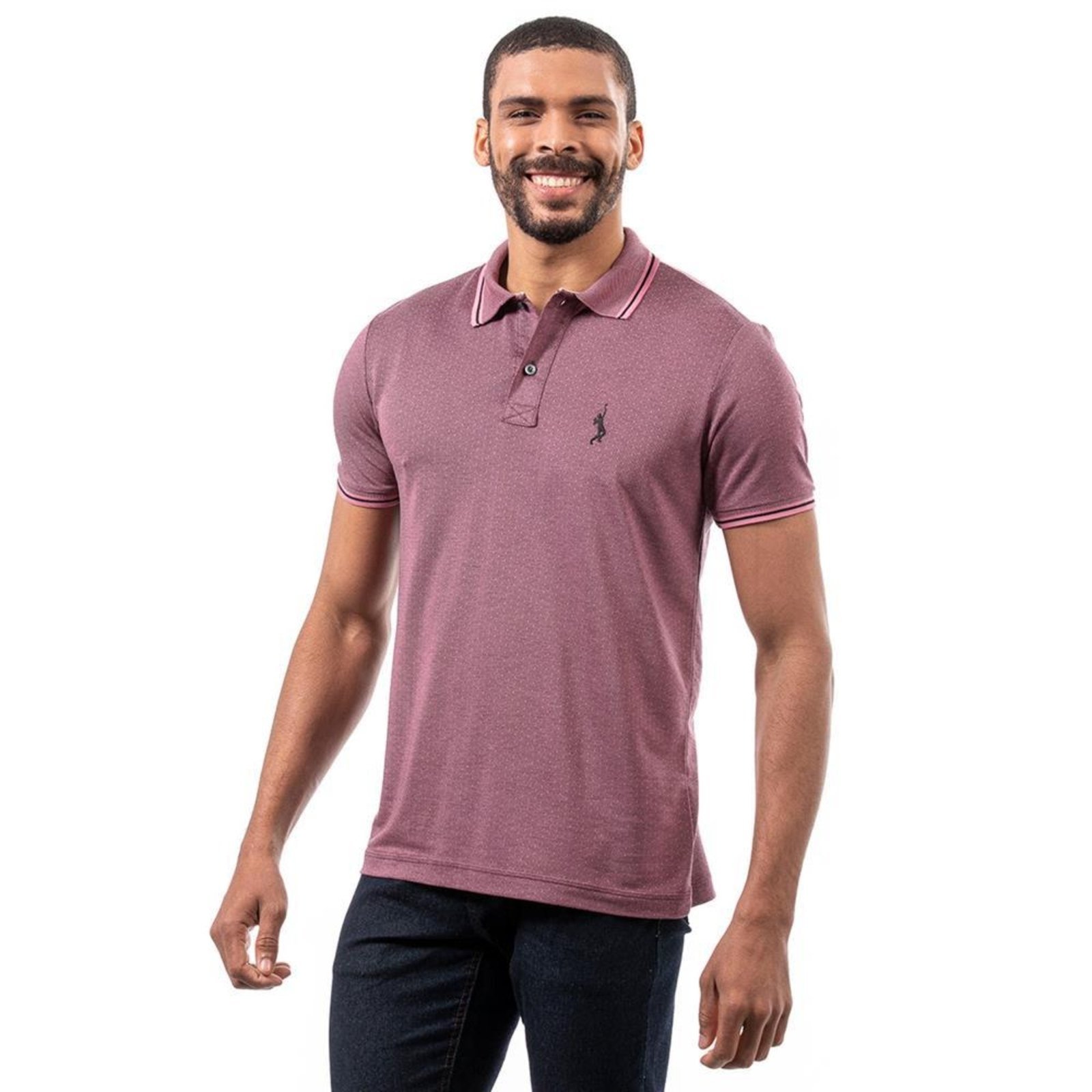 Camiseta Masculina Polo Plus Size John Pull Manga Curta Moda
