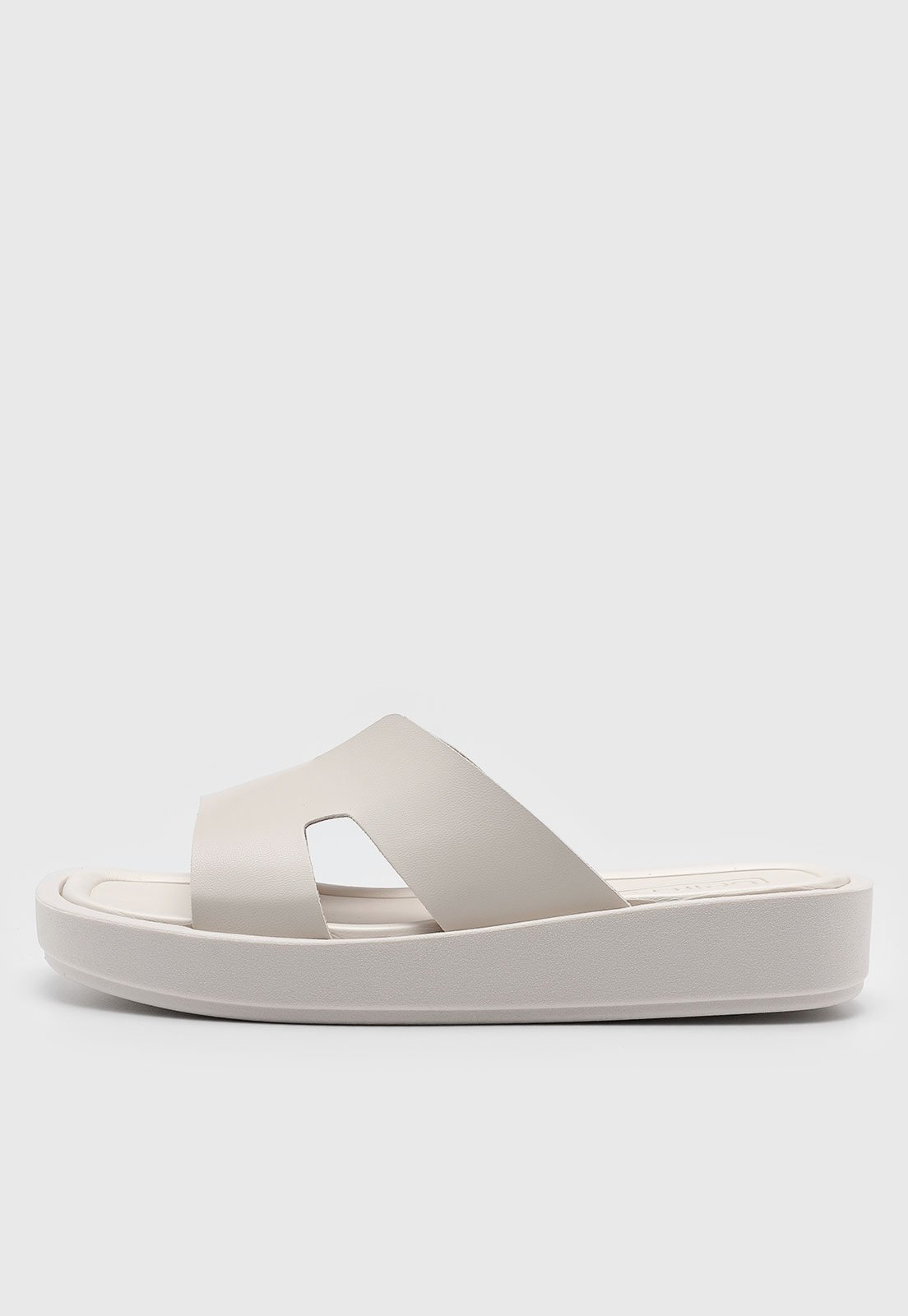 Rasteira Feminina Beira Rio Tiras Cruzadas Off-White